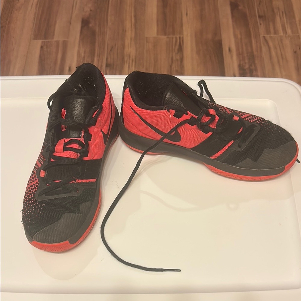 Boys  Black and Red Athletic Shoes
